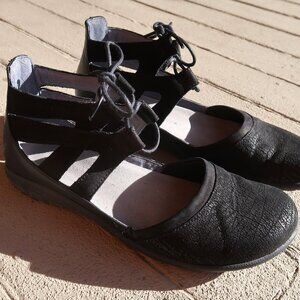 Naot Kata Closed Toe Womens Lace-up Gladiator Sandal Shoes Black Size 8 / 39